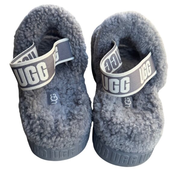 UGG Womens Fluff Yeah Slide Sandals Size 9 Sheepskin & Wool Gray - Picture 7 of 12